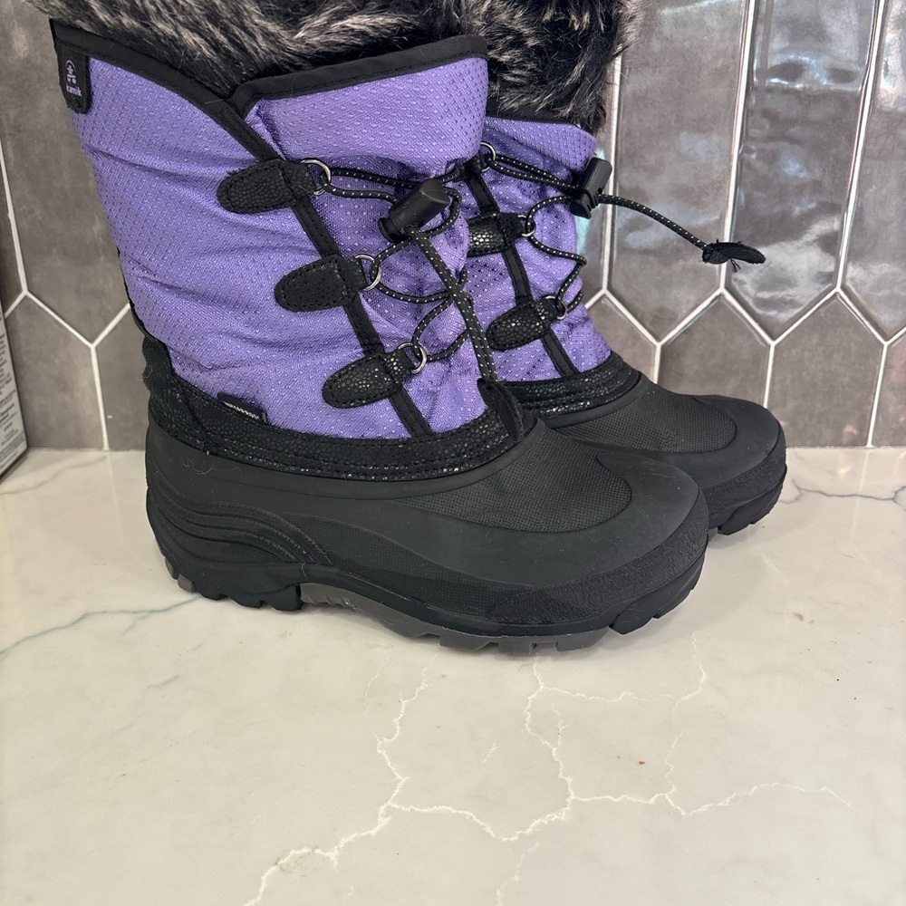 Kamik Kids Purple and Black Winter Snow Boots